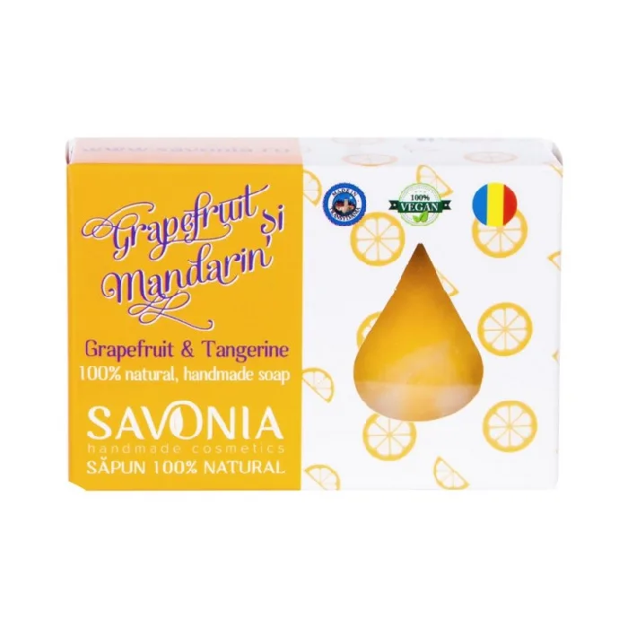 Sapun Natural Grapefruit si Mandarin, 90g, Savonia — preț și oferte