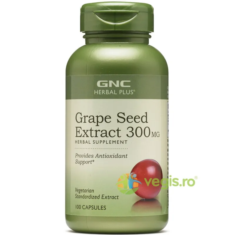 Extract din Seminte de Struguri 300mg Herbal Plus 100cps GNC — preț și oferte
