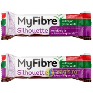 Pachet Baton Silhouette cu Konjac si Ceai Verde MyFibre 40g + 40g