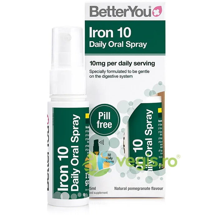 Iron 10 (Fier) Spray Oral 25ml (10mg) BETTER YOU — preț și oferte