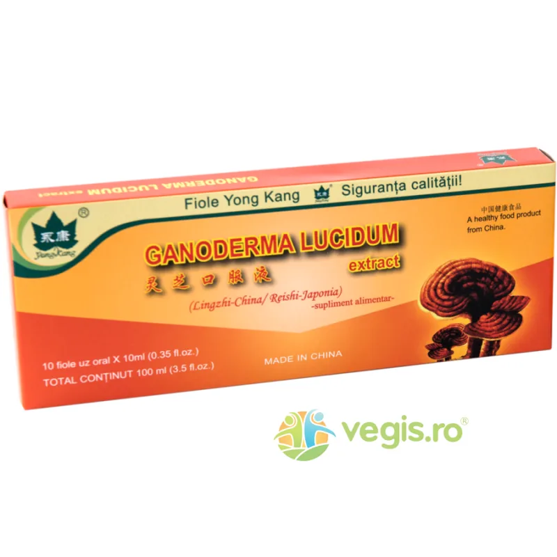 Ganoderma 2000mg 10fiole*10ml YONG KANG — preț și oferte