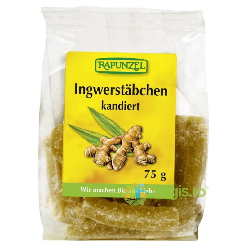 Betigase Zaharate de Ghimbir Ecologice/Bio 75g Rapunzel — preț și oferte