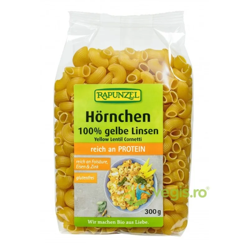 Macaroane din Linte Galbena fara Gluten Ecologice/Bio 300g Rapunzel — preț și oferte