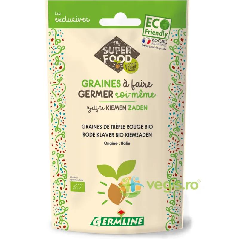 Seminte de Trifoi Rosu pentru Germinat Ecologice/Bio 150g GERMLINE — preț și oferte