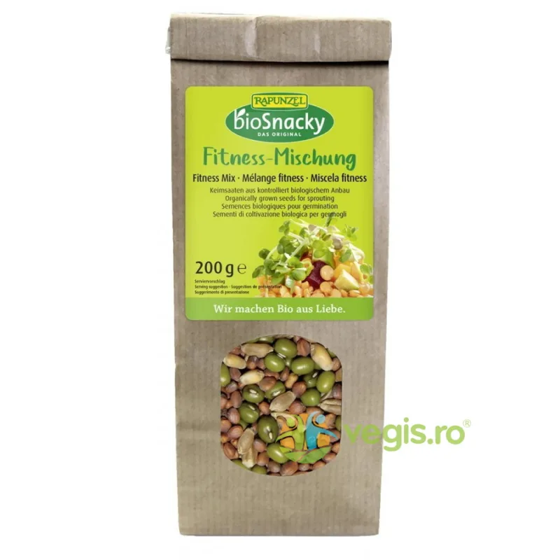 Amestec de Seminte Fitness pentru Germinat Ecologic/Bio 200g BIOSNACKY RAPUNZEL — preț și oferte