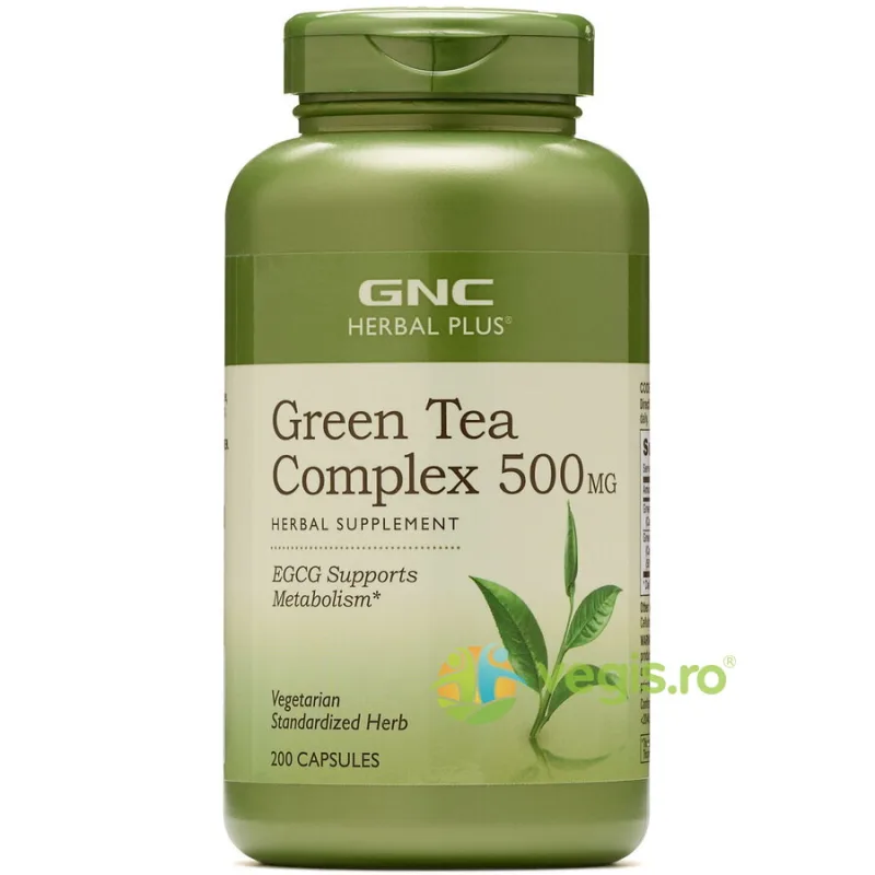 Complex De Ceai Verde 500mg (Green Tea Complex) Herbal Plus 200cps GNC — preț și oferte