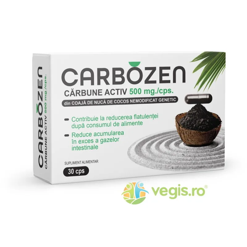 Carbozen (Carbune Activ) 500mg 30cps ROTTA NATURA — preț și oferte