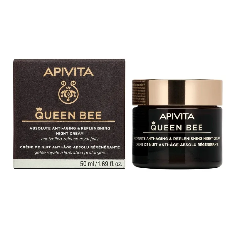 Crema antirid de noapte Queen Bee, 50 ml, Apivita — preț și oferte
