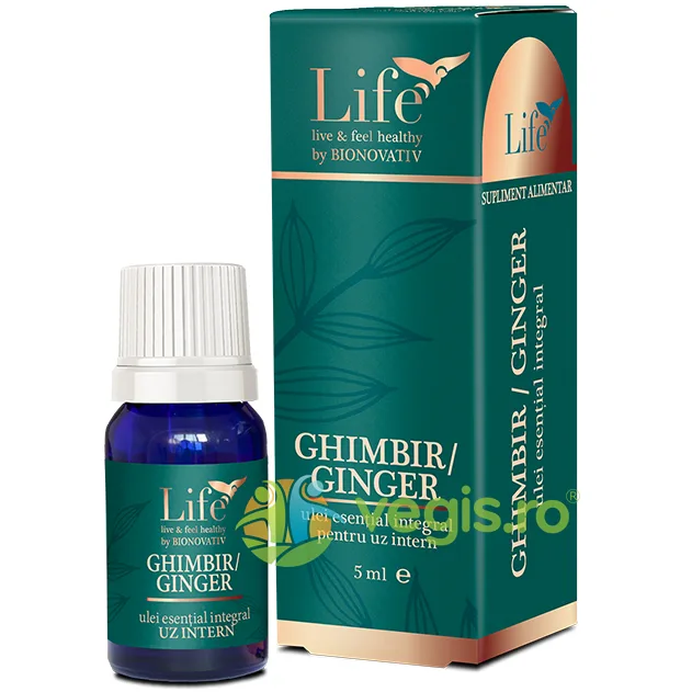 Ulei Esential Integral de Ghimbir (Ginger) pentru Uz Intern 5ml BIONOVATIV — preț și oferte