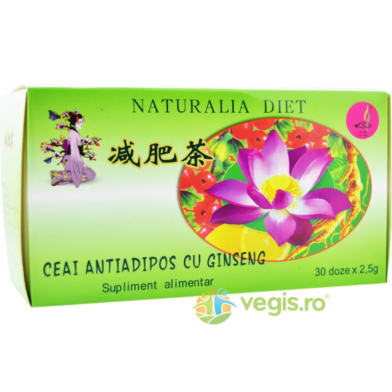 Ceai Antiadipos cu Ginseng 30dz NATURALIA DIET — preț și oferte