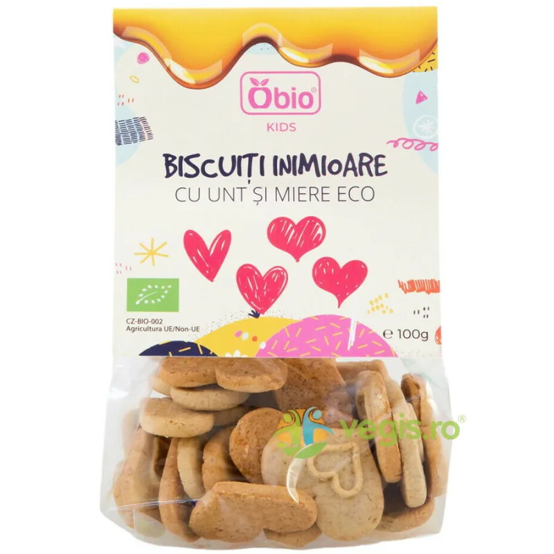 Biscuiti Inimioare cu Unt si Miere Ecologici/Bio 100g OBio — preț și oferte