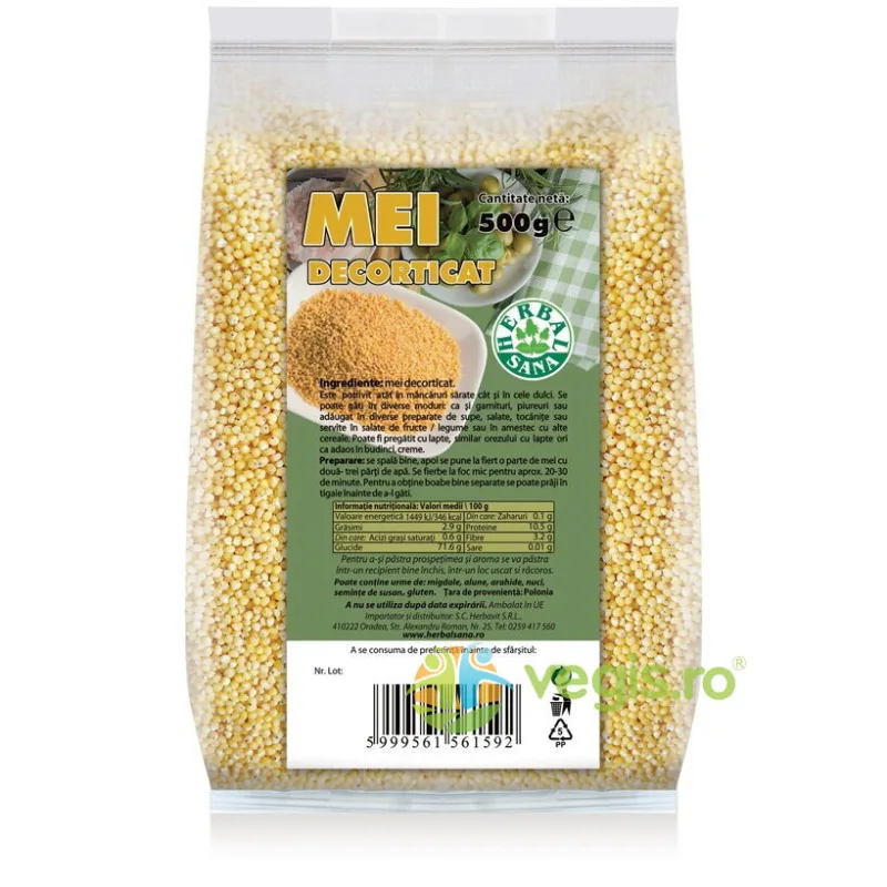 Mei Decorticat 500g Herbavit — preț și oferte