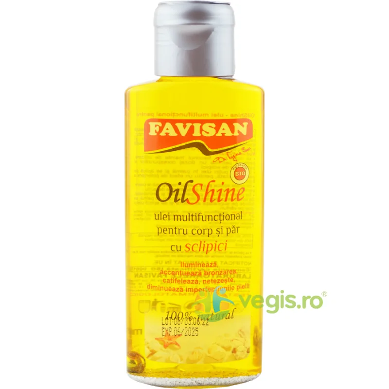 Ulei Multifunctional pentru Par si Corp cu Sclipici Oilshine 100ml Favisan — preț și oferte