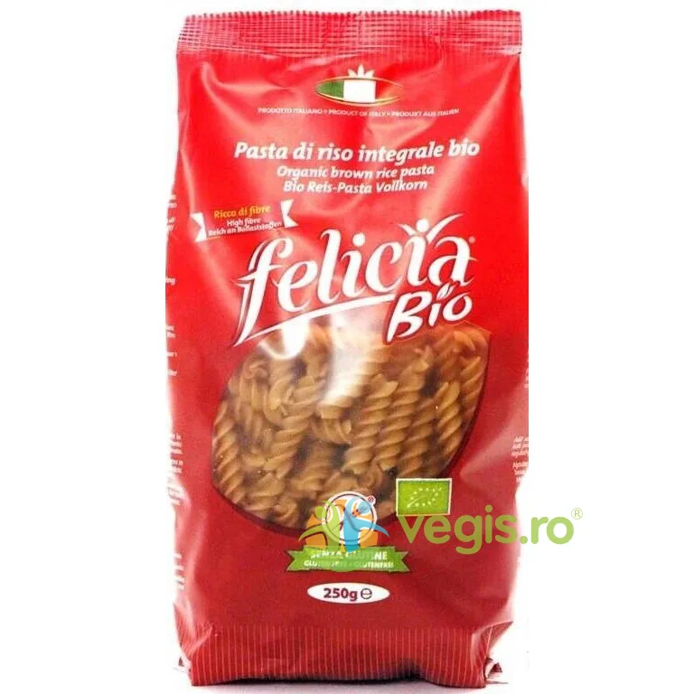 Fusilli din Orez Integral fara Gluten Felicia Ecologice/Bio  250g MOLINO ANDRIANI — preț și oferte