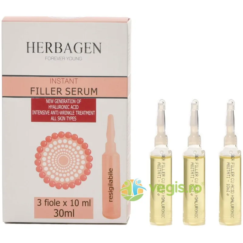 Ser Filler Instant cu Microsfere de Acid Hialuronic 30ml Herbagen — preț și oferte