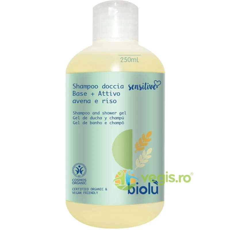 Gel de Dus si Sampon Sensitive Bio 250ml BIOLU — preț și oferte