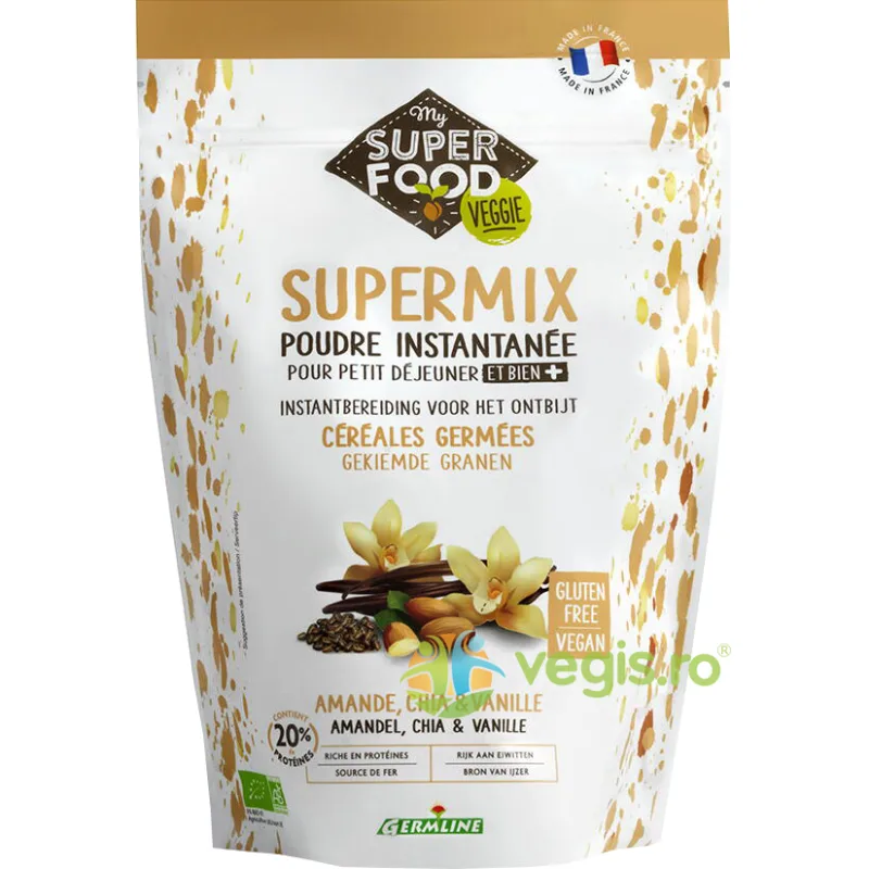 Supermix cu Migdale, Chia si Vanilie fara Gluten Ecologic/Bio 350g GERMLINE — preț și oferte