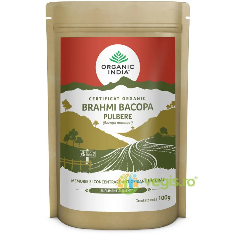 Brahmi Bacopa Pulbere Ecologica/Bio 100g ORGANIC INDIA — preț și oferte