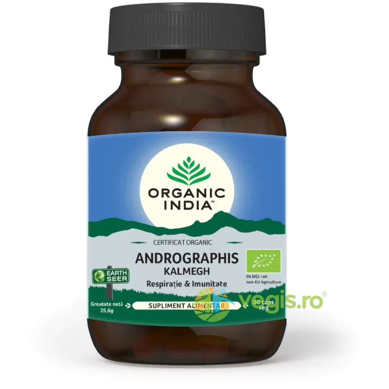 Andrographis Ecologic/Bio 60cps vegetale ORGANIC INDIA — preț și oferte