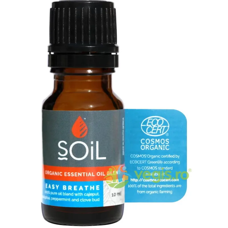 Respiratie Usoara - Amestec de Uleiuri Esentiale Ecologic/Bio 10ml SOiL — preț și oferte