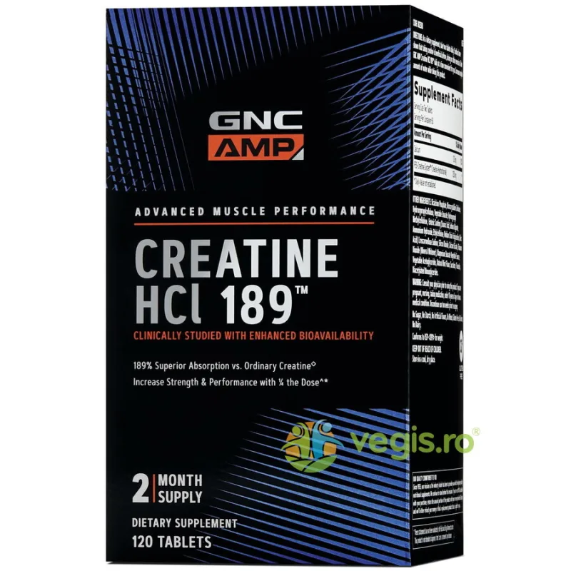 Creatina HCl 189 (Creatine) AMP 120tb GNC — preț și oferte