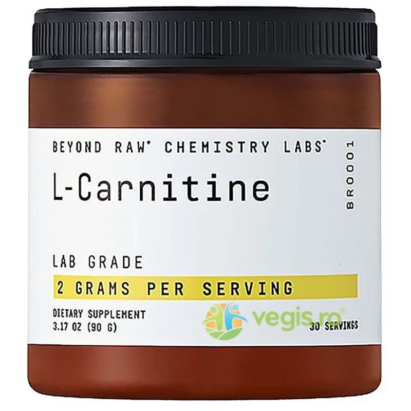 L-Carnitina Beyond Raw Chemistry Labs 90g GNC — preț și oferte
