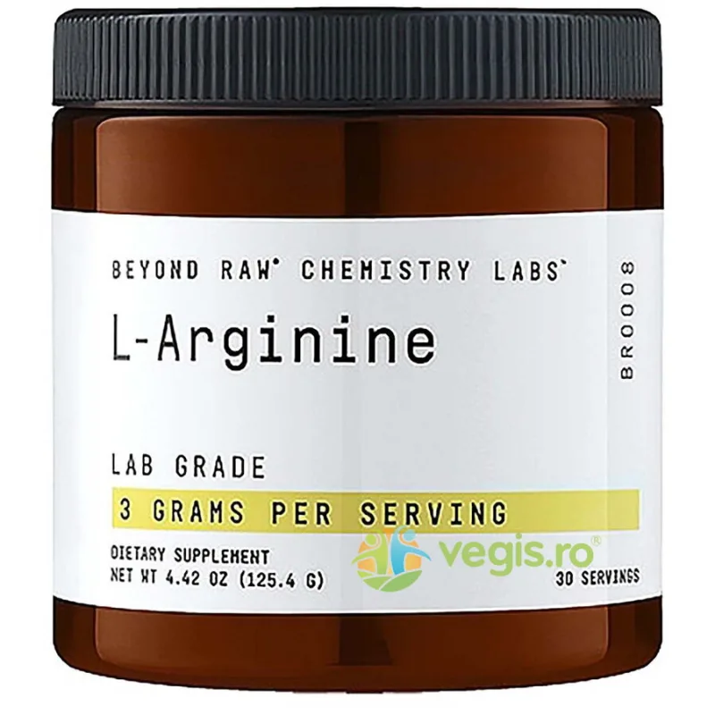 L-Arginina Beyond Raw Chemistry Labs 125.4g GNC — preț și oferte