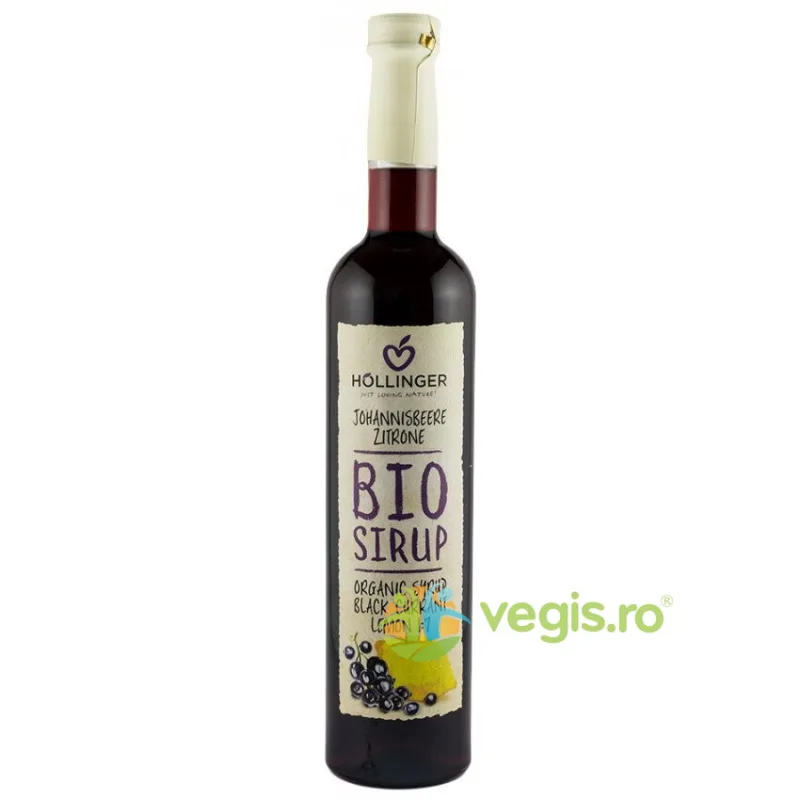 Sirop din Coacaze Negre cu Lamaie Ecologic/Bio 500ml HOLLINGER — preț și oferte