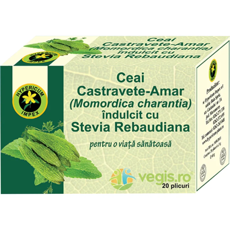 Ceai Momordica cu Stevia Rebaudiana 20dz Hypericum — preț și oferte