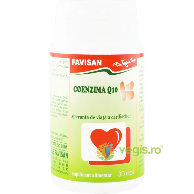 Coenzima Q10 20mg 30cps Favisan — preț și oferte