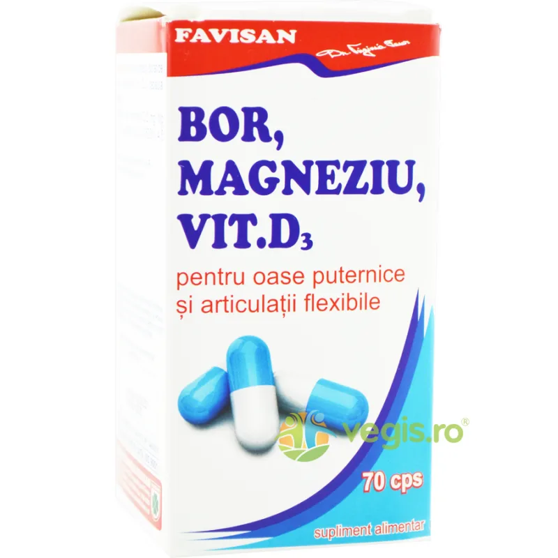 Bor Magneziu si Vitamina D3 70cps Favisan — preț și oferte