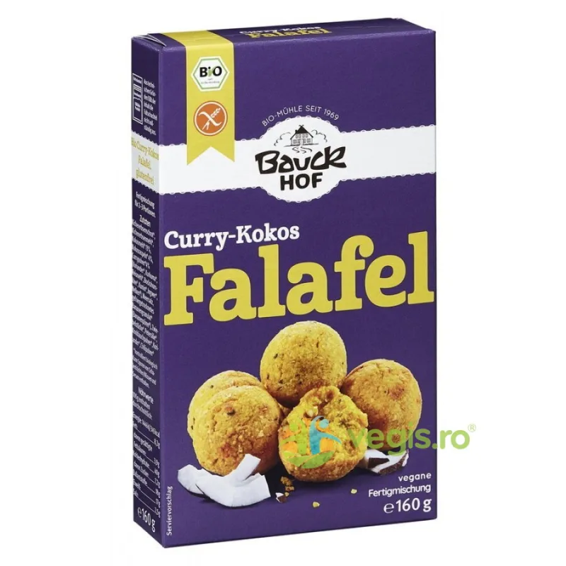 Mix pentru Falafel cu Cocos si Curry fara Gluten Ecologic/Bio 160g BAUCKHOF — preț și oferte