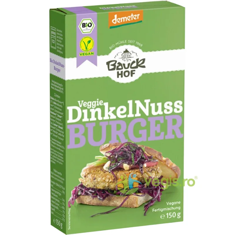 Mix pentru Burgeri cu Nuci si Spelta Ecologic/Bio 150g BAUCKHOF — preț și oferte