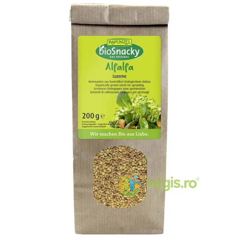 Seminte de Lucerna pentru Germinat Ecologice/Bio 200g BIOSNACKY RAPUNZEL — preț și oferte
