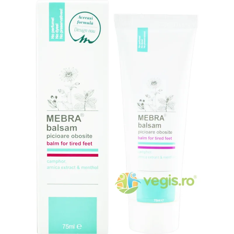 Balsam pentru Picioare Obosite cu Camfor, Arnica si Mentol 75ml MEBRA — preț și oferte