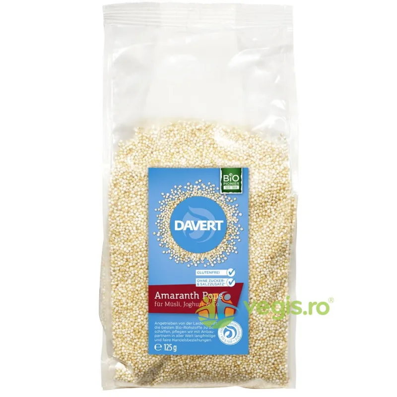 Amarant Expandat fara Gluten Ecologic/Bio 125g DAVERT — preț și oferte