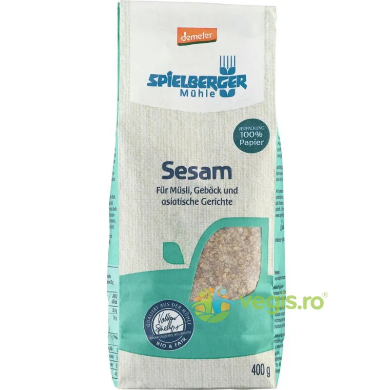 Seminte de Susan Integral Nedecojit Demeter Ecologic/Bio 400g SPIELBERGER — preț și oferte