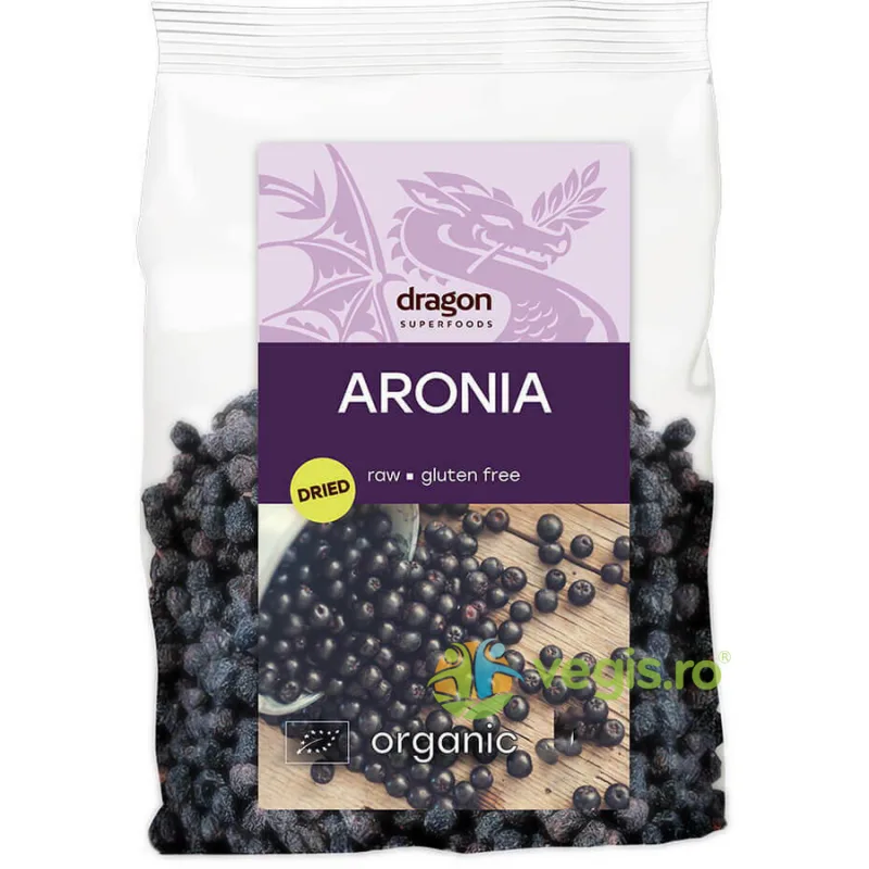 Fructe de Aronia Uscate Raw Ecologice/Bio 150g Dragon Superfoods — preț și oferte