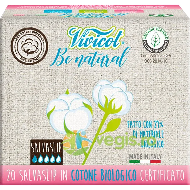 Protej Slip Ultra Subtire din Bumbac Organic si Hipoalergenic Be Natural 20buc VIVICOT — preț și oferte
