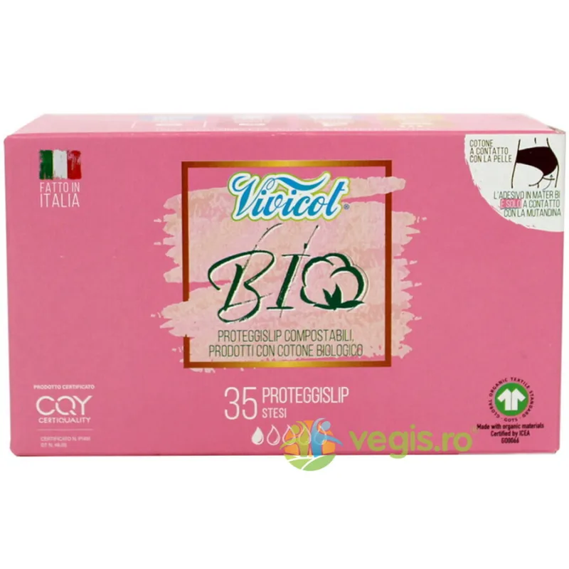 Protej Slip din Bumbac Organic si Hipoalergenic Normal 35buc VIVICOT — preț și oferte