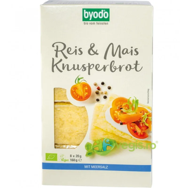 Paine Crocanta cu Orez si Porumb fara Gluten Ecologica/Bio 160g BYODO — preț și oferte