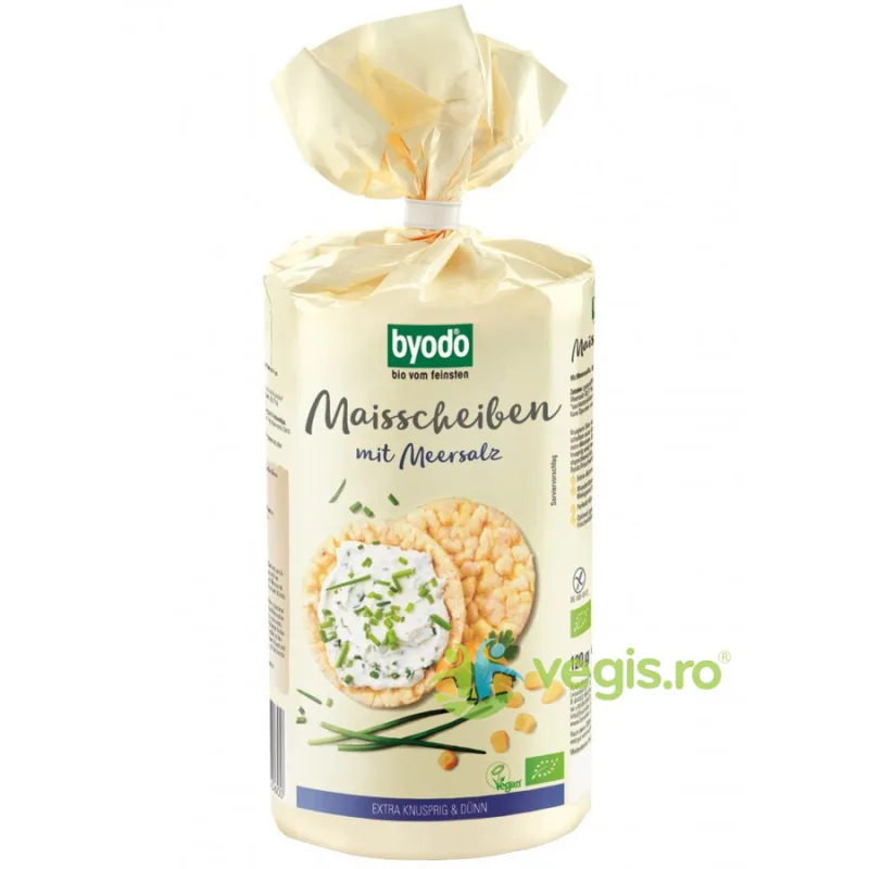 Vafe din Porumb cu Sare Ecologice/Bio 120g BYODO — preț și oferte