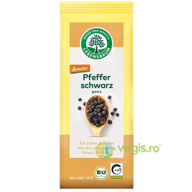 Piper Negru Boabe Demeter Ecologic/Bio 50g LEBENSBAUM — preț și oferte