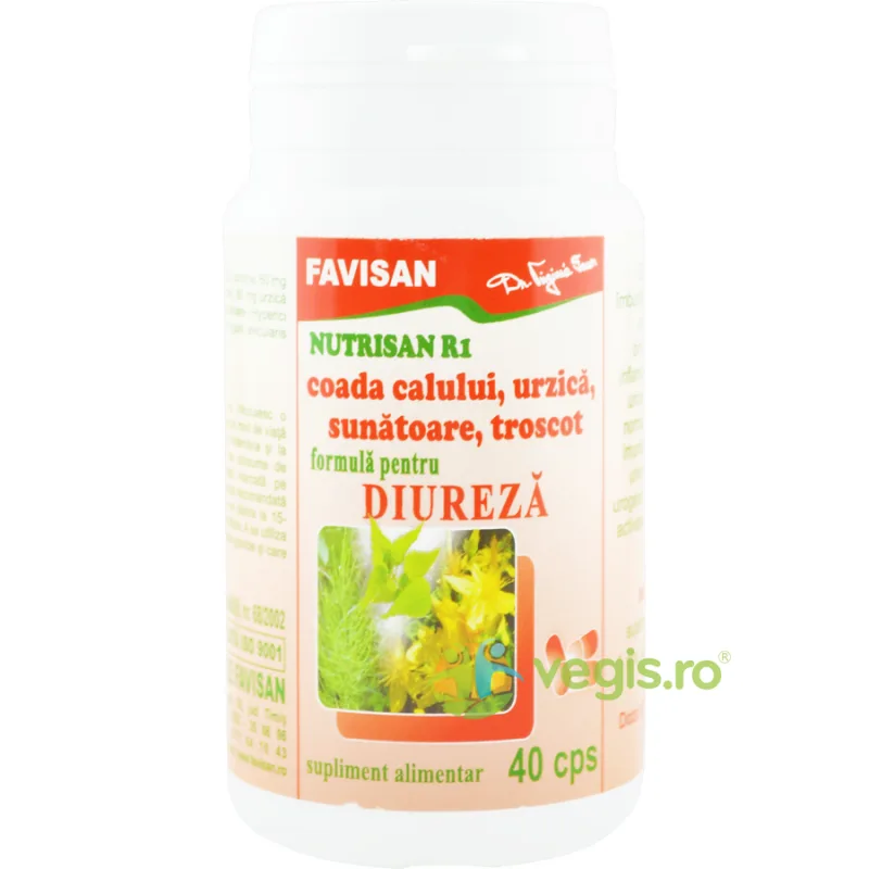 Nutrisan R1 Coada Calului, Urzica, Sunatoare si Troscot 40cps Favisan — preț și oferte