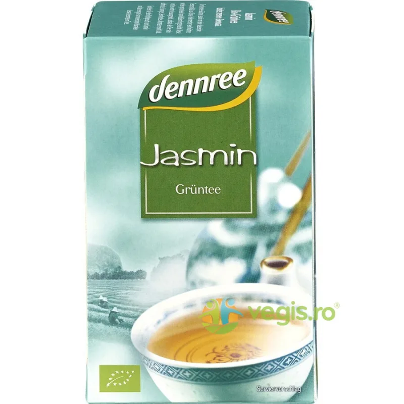 Ceai Verde Jasmin Ecologic/Bio 20 plicuri Dennree — preț și oferte