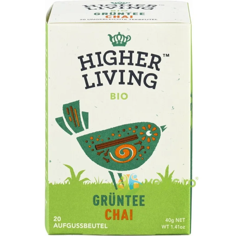 Ceai Verde Chai Ecologic/Bio 20 plicuri HIGHER LIVING — preț și oferte