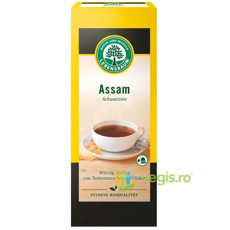 Ceai Negru Assam Ecologic/Bio 20 plicuri LEBENSBAUM — preț și oferte