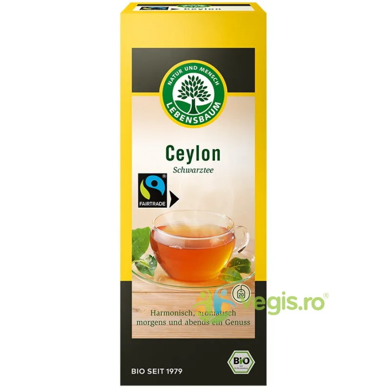 Ceai Negru Ceylon Ecologic/Bio 40g LEBENSBAUM — preț și oferte