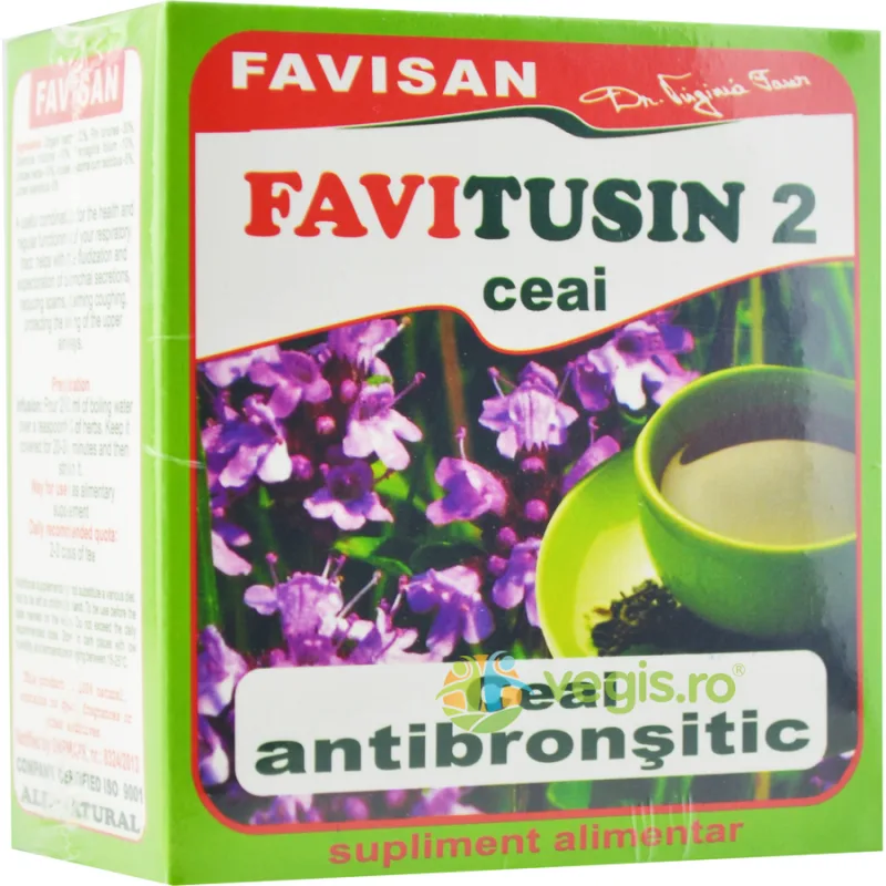 Ceai Antibronsitic Favitusin 2 50g Favisan — preț și oferte