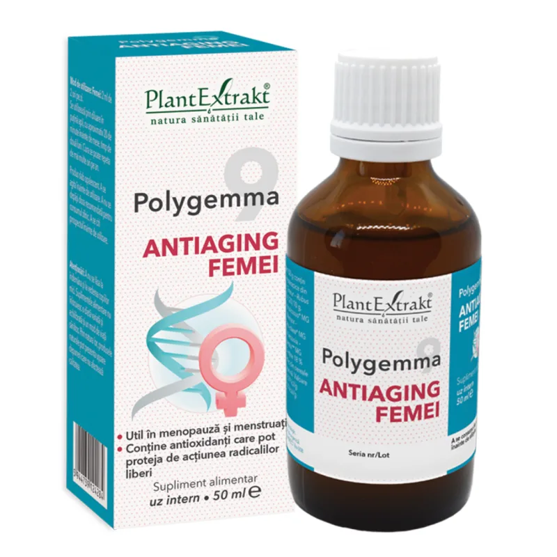 Polygemma 9 Antiaging femei, 50 ml, Plant Extrakt PLANTEXTRAKT — preț și oferte